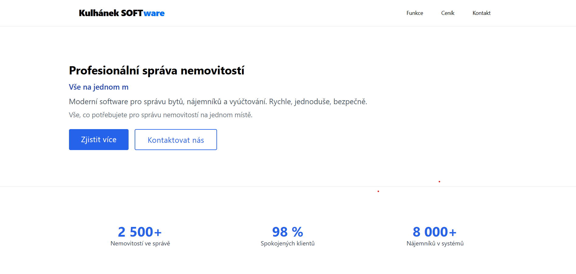 Web Kulhánek Software - moderní software pro správu firemních procesů a databází
